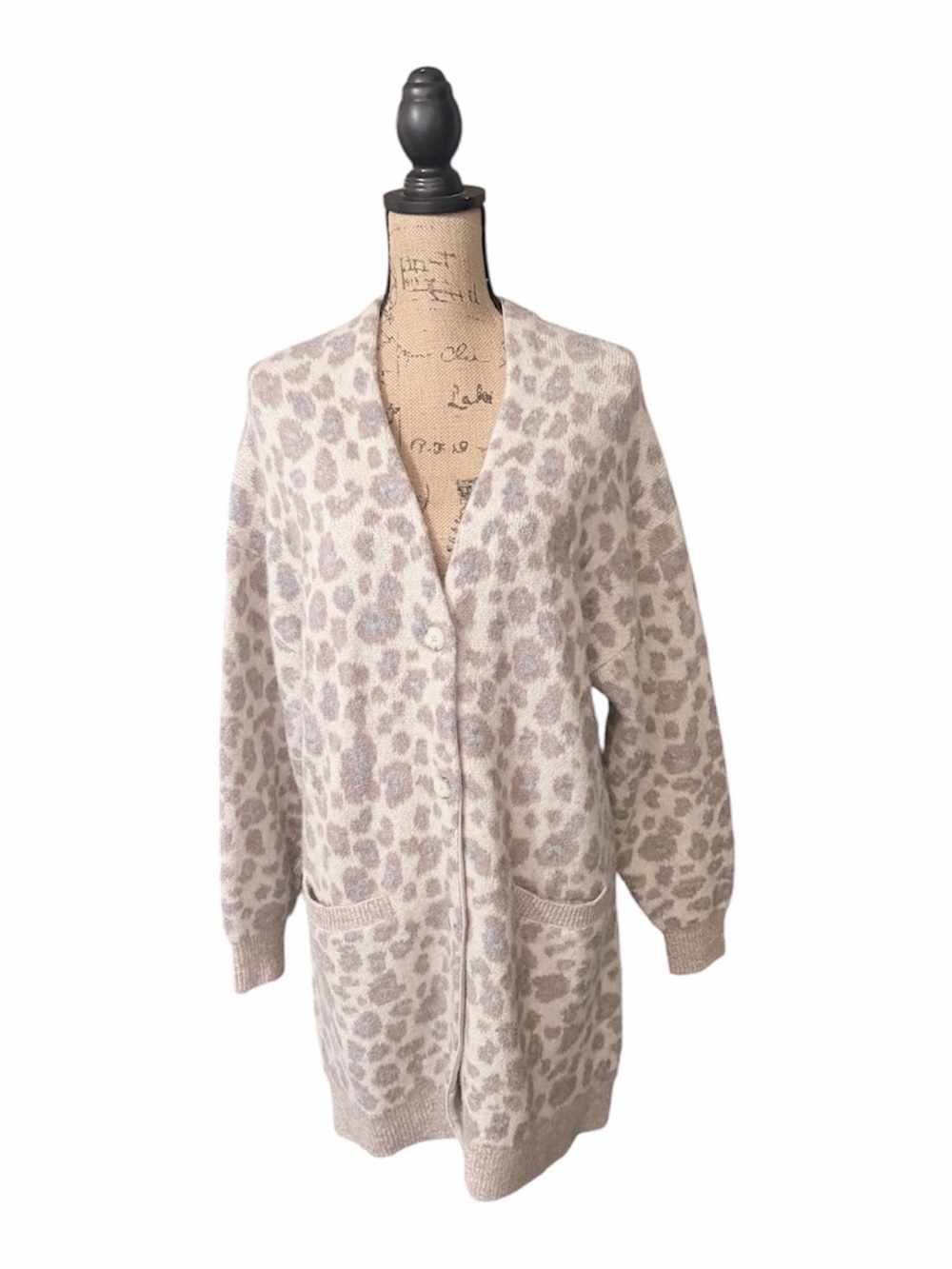 UGG Tomara Animal Print Alpaca Wool Cardigan